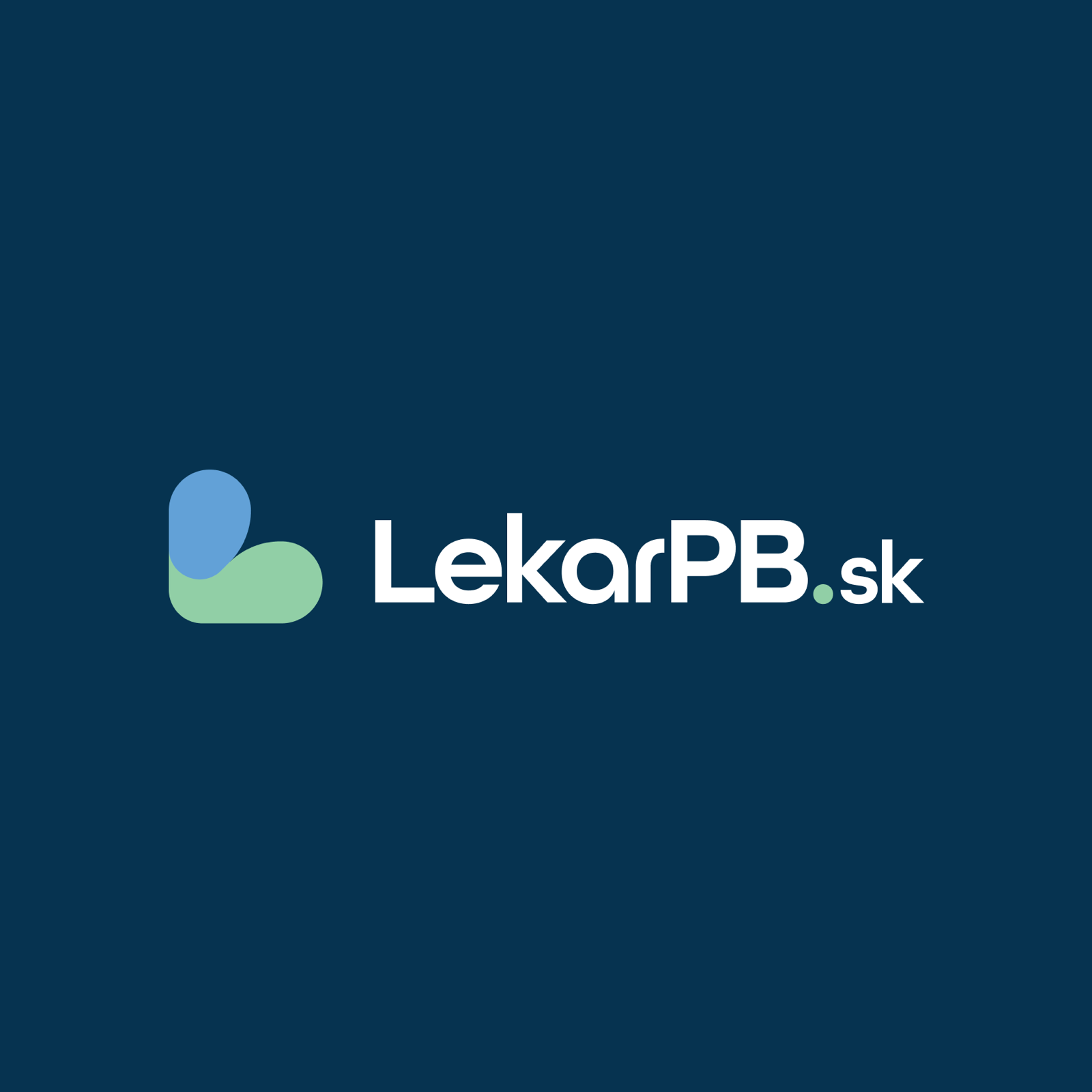 LekarPB — logo na tmavom pozadí